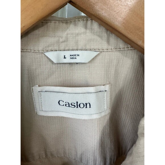Calson 100% Cotton Full Zip Up 5 Pocket Layering Lightweight Utility Jacket L - Picture 5 of 5
